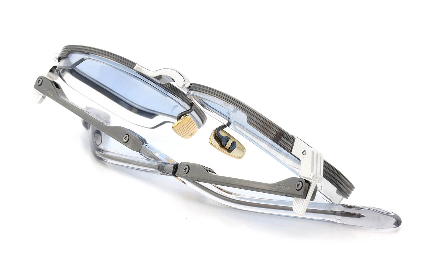 JACQUESMARIEMAGE サングラス BECKETT col.Antique Silver /Serene Blue 折りたたみ2