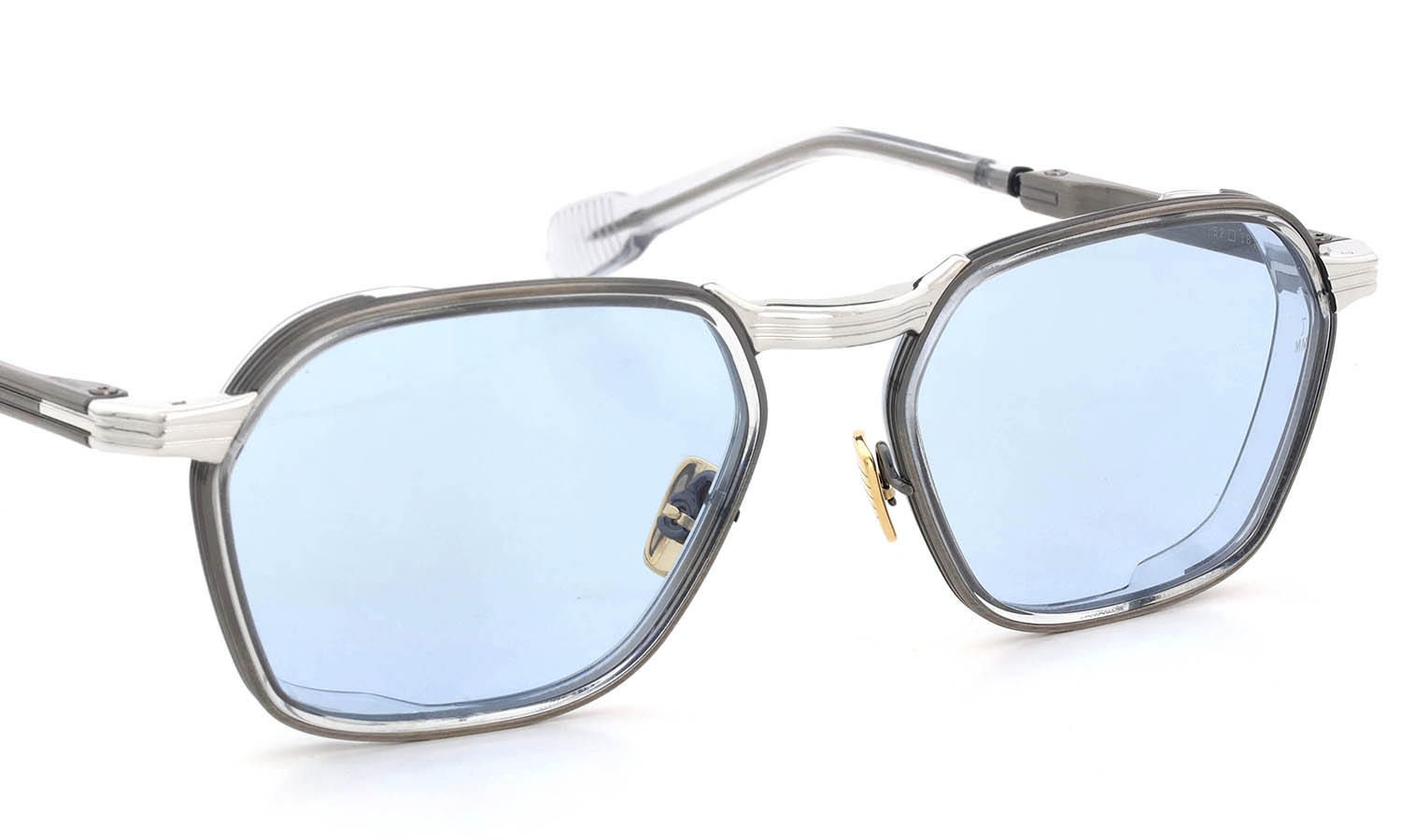 JACQUESMARIEMAGE サングラス BECKETT col.Antique Silver /Serene Blue フロント