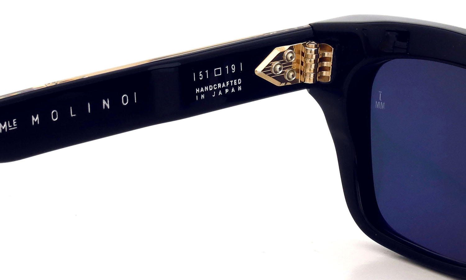JACQUESMARIEMAGE サングラス MOLINO col.Lacquer /Lacquer JMMML-A8 左側ヒンジ裏と左テンプルの刻印