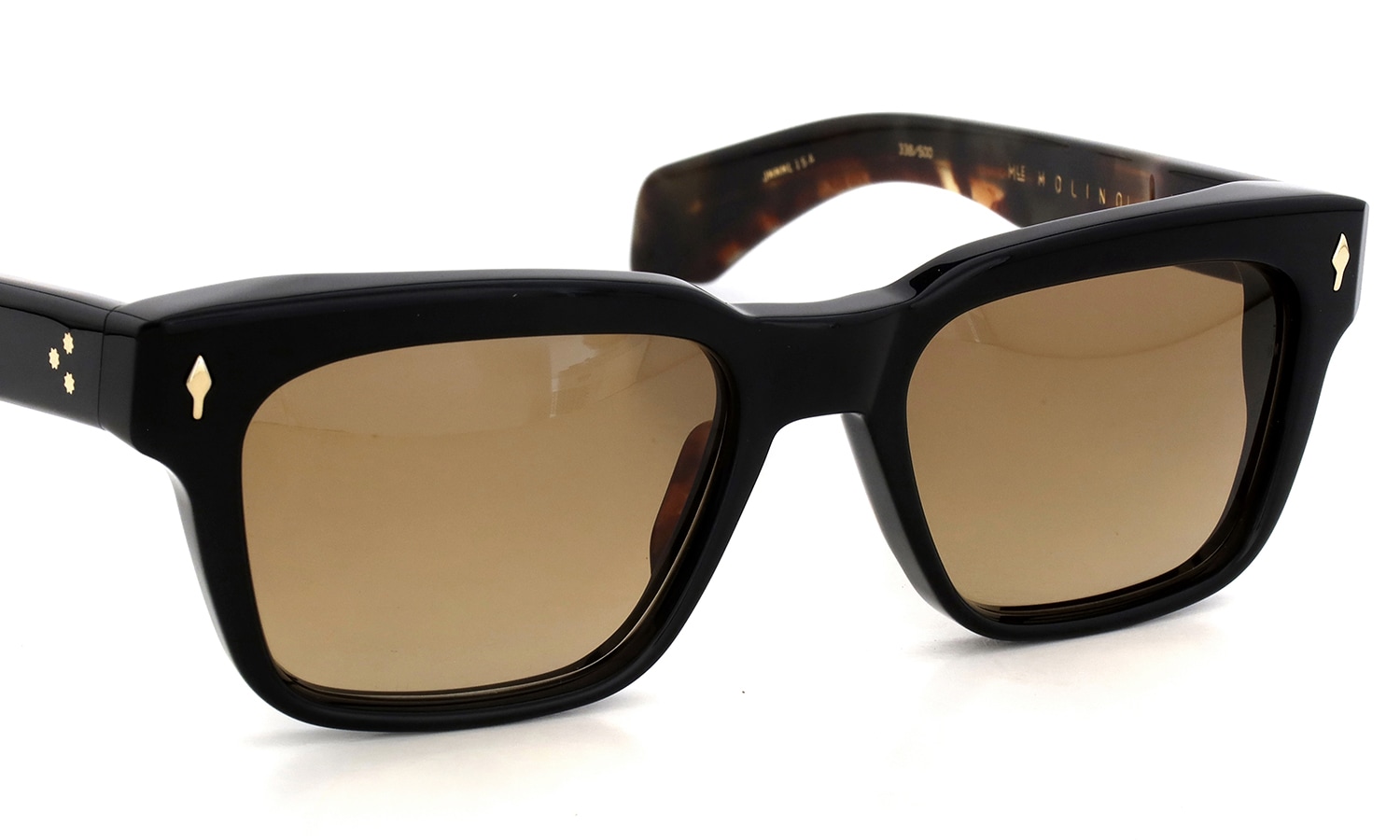 JACQUESMARIEMAGE サングラス MOLINO col.Noir-15 /Brass Gradient JMMML-15A フロント