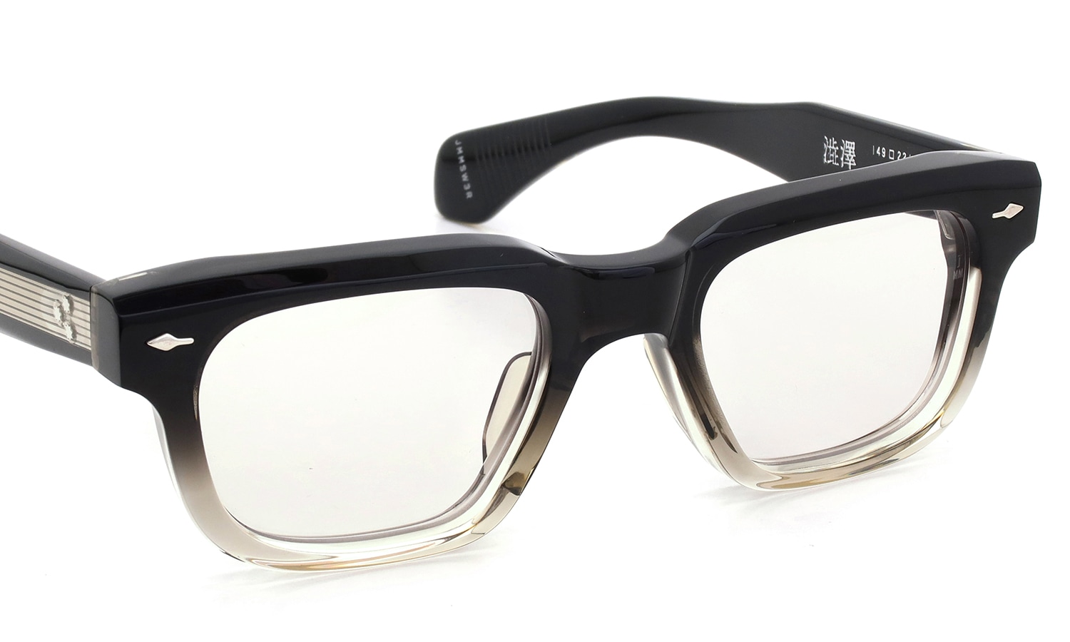 JACQUESMARIEMAGE 巨匠シリーズ メガネ SHIBUSAWA(澁澤) col.Black Fade /Superlight Green フロント