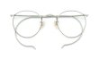 ENGLAND (Savile Row)Vintage イングランド サヴィルロウ ヴィンテージ 推定1940年代 メガネ ALGHA WORKS OPTICAL PANTO NUDE-PAD col.Silver