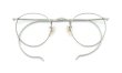 ENGLAND (Savile Row)Vintage イングランド サヴィルロウ ヴィンテージ 推定1940年代 メガネ ALGHA WORKS OPTICAL PANTO NUDE-PAD col.Silver