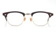 The Spectacle/ American Optical vintage 1950s~1960s マルコムXモデル type:2 ウイング鋲  BrownWood/Gold 46-22