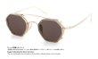 KameManNen KMN-152 44size専用クリップオンサングラス GD/ Warm-Gray-lens