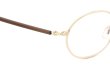 YUICHI TOYAMA. メガネ通販 Nagy U-176 COL2 White Gold / Dark Brown
