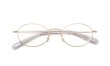 YUICHI TOYAMA. for ポンメガネ 限定生産メガネ通販 Nagy U-176 COL.7 サテン仕上げ White Gold / Clear gray