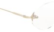 EYEVAN7285 縁無しメガネ 1196-1 (48) C.902 WHITE GOLD ヒンジ表側ディテール