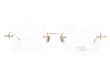 EYEVAN7285 縁無しメガネ 1196-2 (54) C.902 WHITE GOLD 正面