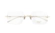 EYEVAN7285 縁無しメガネ 1196-2 (54) C.902 WHITE GOLD 折りたたみ正面