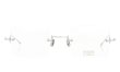 EYEVAN7285 縁無しメガネ 1196-2 (54) C.800 SILVER 正面