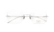 EYEVAN7285 縁無しメガネ 1196-2 (54) C.800 SILVER 折りたたみ正面