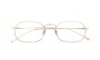 PETER AND MAY 伊達メガネ通販 TT11 AKIRA col.GOLD 折りたたみ正面