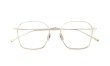 PETER AND MAY 伊達メガネ通販 TT6 MONDAY col.GOLD 折りたたみ正面