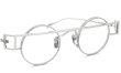 YOSHINORI AOYAMA メガネ+クリップオンサングラスセット YA-004 col.02 Silver 斜め正面