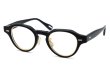 YUICHI TOYAMA. メガネ U-129RS DFW COL.07 Black/Gold 斜め正面