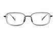 YUICHI TOYAMA メガネ通販 U-182 V.Lou col.03 Susu /Clear gray 正面