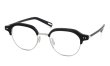 YUICHI TOYAMA メガネ通販 U-184 DUD col.02 Black /Silver 斜め正面
