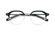 YUICHI TOYAMA メガネ通販 U-184 DUD col.02 Black /Silver 折りたたみ正面