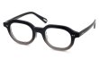YUICHI TOYAMA メガネ通販 U-185 BRS col.03 Fade gray /Silver 斜め正面