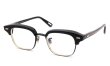 YUICHITOYAMA:5 メガネ通販 FORT GREENE Col.02 Black / Matt black + White gold