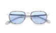 JACQUESMARIEMAGE サングラス BECKETT col.Antique Silver /Serene Blue 折りたたみ正面