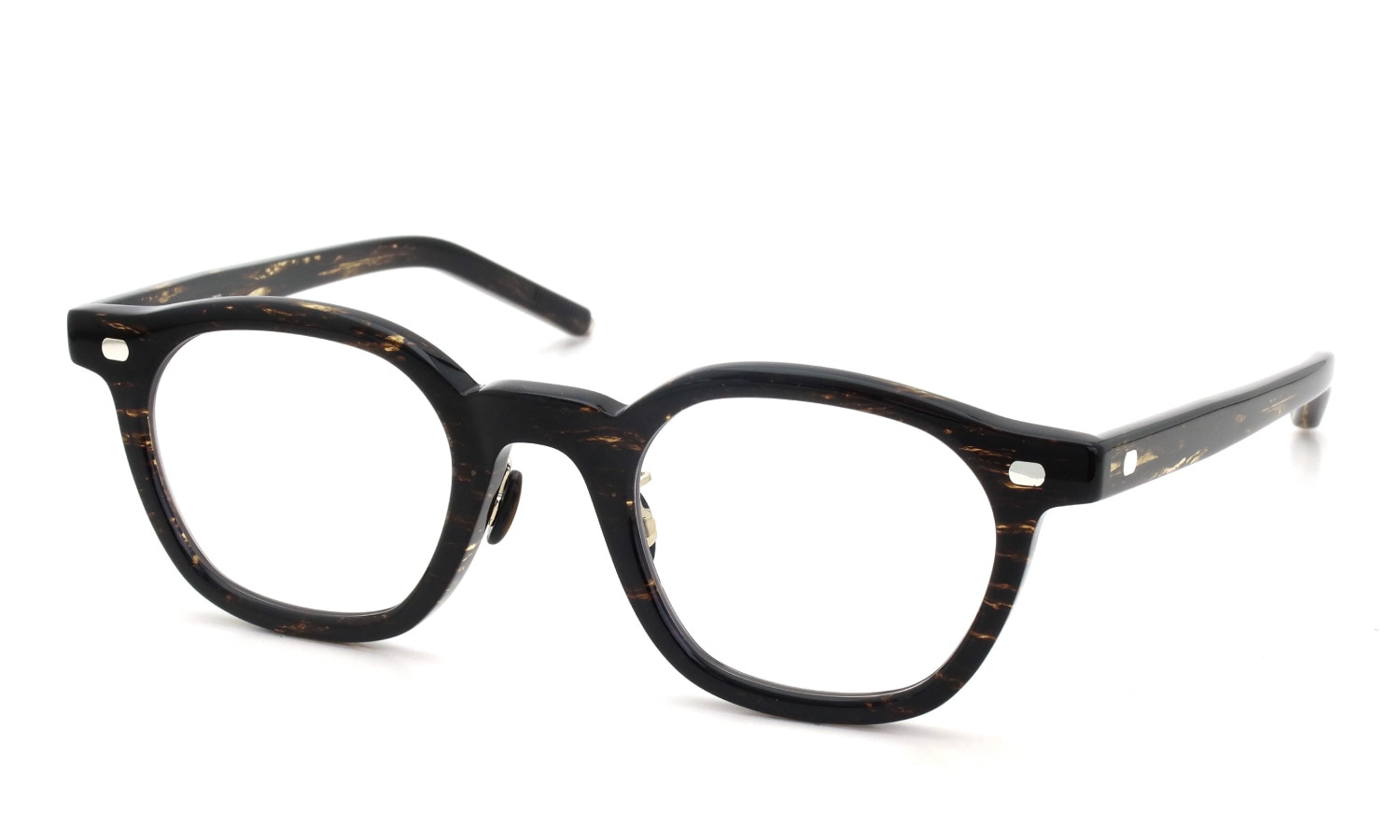 10eyevan 2026AW新作 セルロイドメガネ no.2 III FR (47) c.1046S Dark Brown Leaf