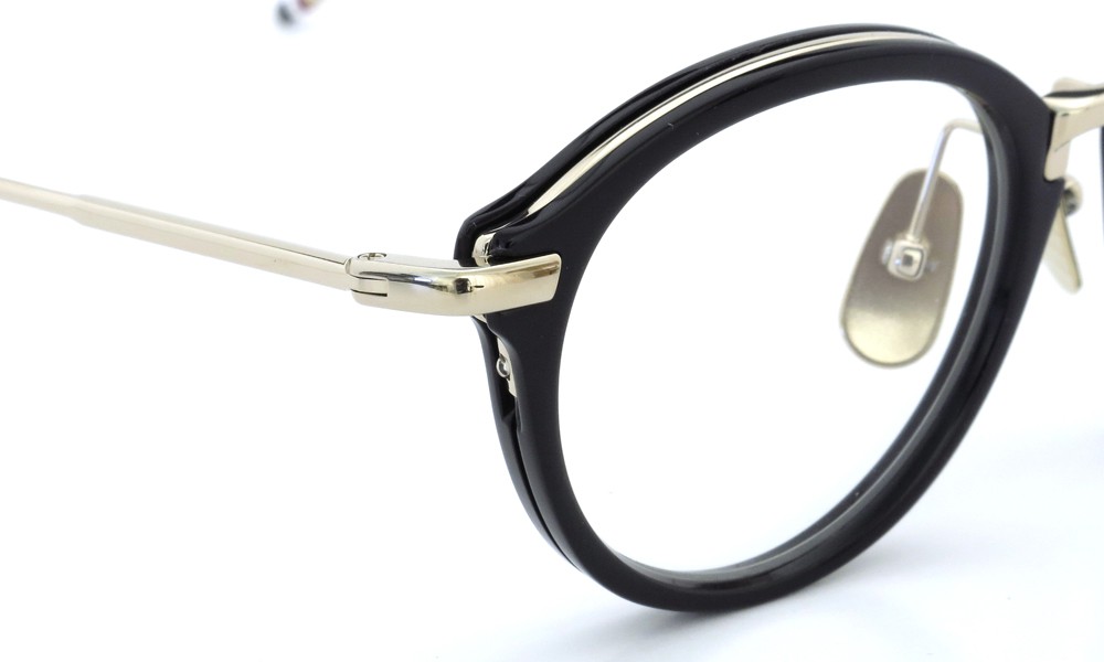 THOM BROWNE.  NEW YORK（トムブラウンニューヨーク）メガネ TB-011A 46size BLACK/SHINY 12K GOLD BRIDGE&TEMPLES 5