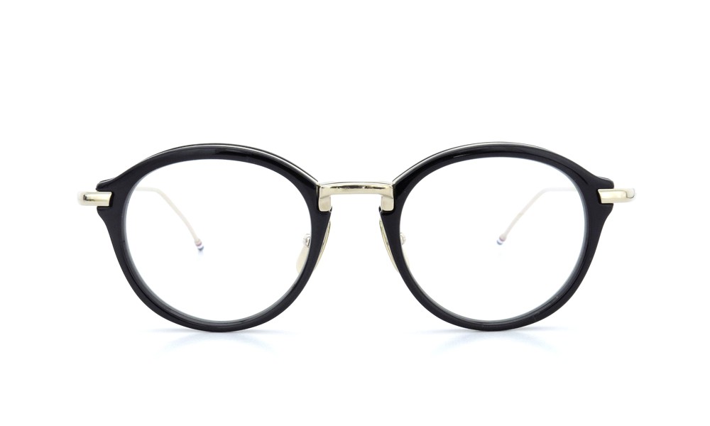 THOM BROWNE メガネ 生産終了通販 TB-011-A 46size BLACK/SHINY 12K ...