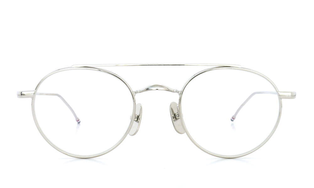 THOM BROWNE.  NEW YORK（トムブラウンニューヨーク）メガネ TB-101A SHINY SILVER 49size　2