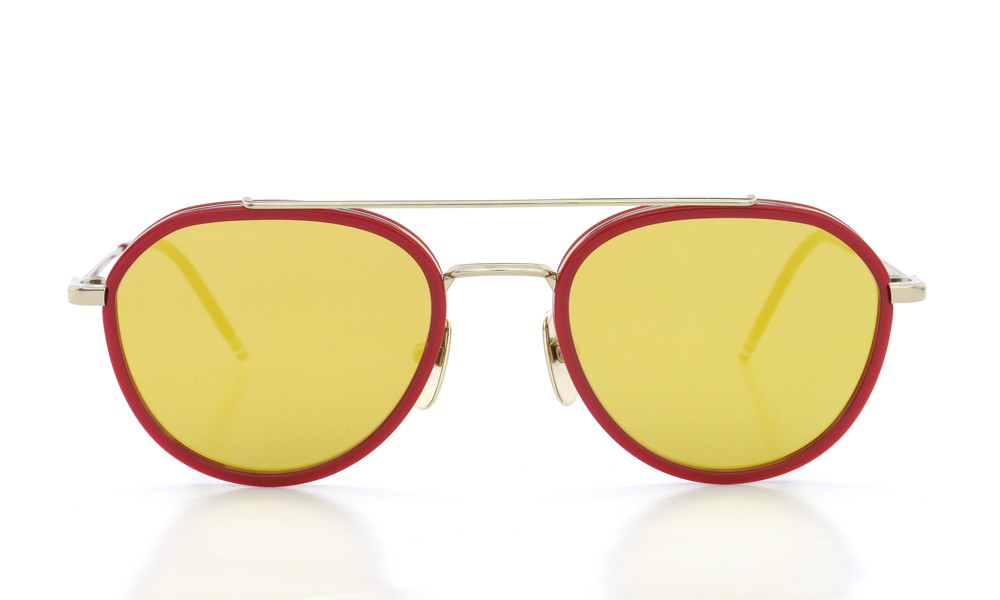 THOM BROWNE.  NEW YORK（トムブラウンニューヨーク）サングラス TB-801-D GLD-RED-51size  ゴールドミラーダークブラウンフラットレンズ  2