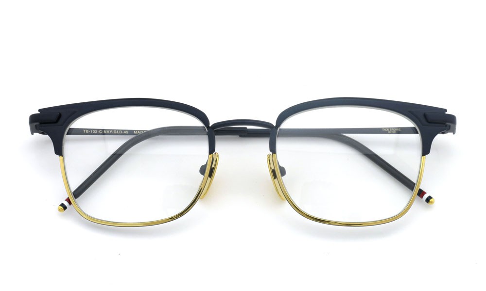 THOM BROWNE.  NEWYORK（トムブラウンニューヨーク) 2014 F/W メガネ TB-102-C NVY-18kGLD 49size 4