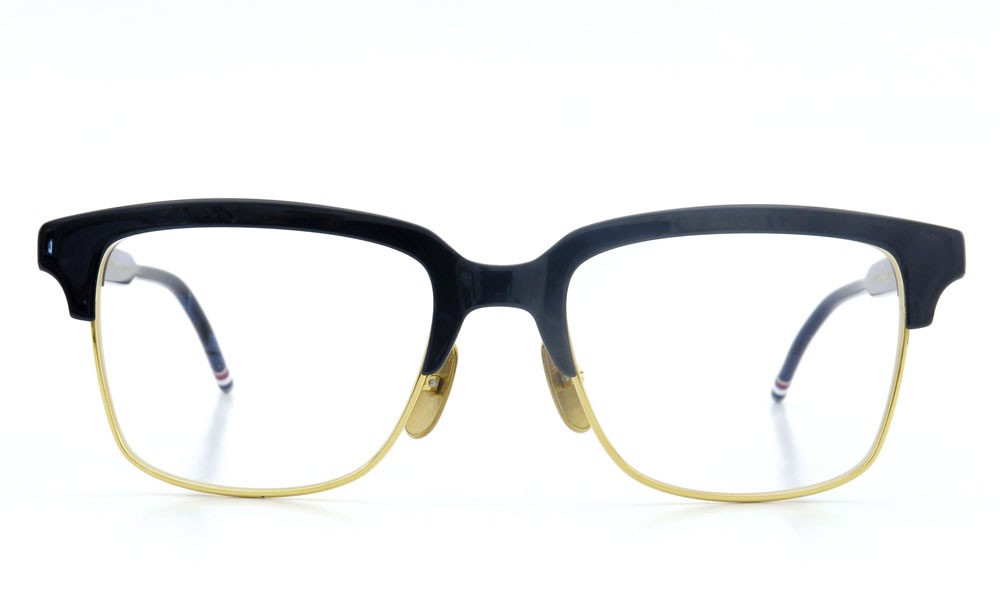 THOM BROWNE.  NEWYORK（トムブラウンニューヨーク) 2014 F/W メガネ TB-709-C NVY-18kGLD 54size 2