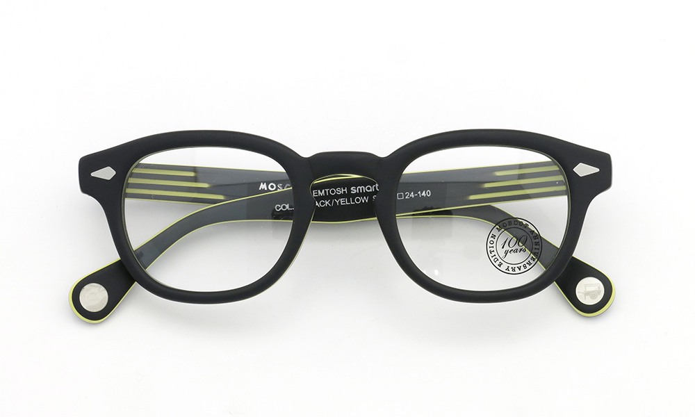 MOSCOT ORIGINALS 100YEARS モスコット 100周年記念 限定モデル メガネ LEMTOSH-smart レムトッシュスマート COL.M-BLACK/YELLOW 44size 4