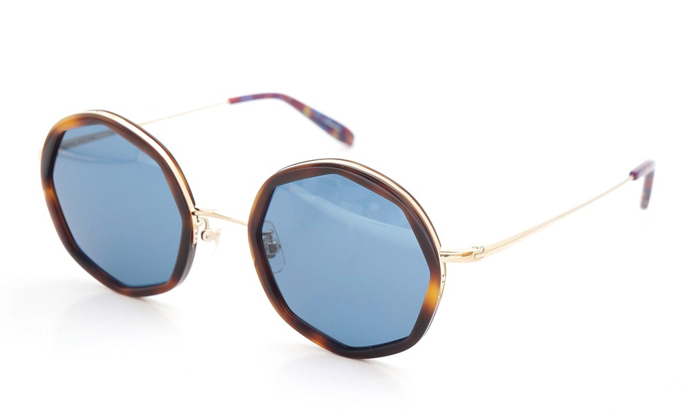 megane and me (メガネアンドミー) サングラス ME005 EDIE DB1Demi/Gold/Vintage-violet-marble 1