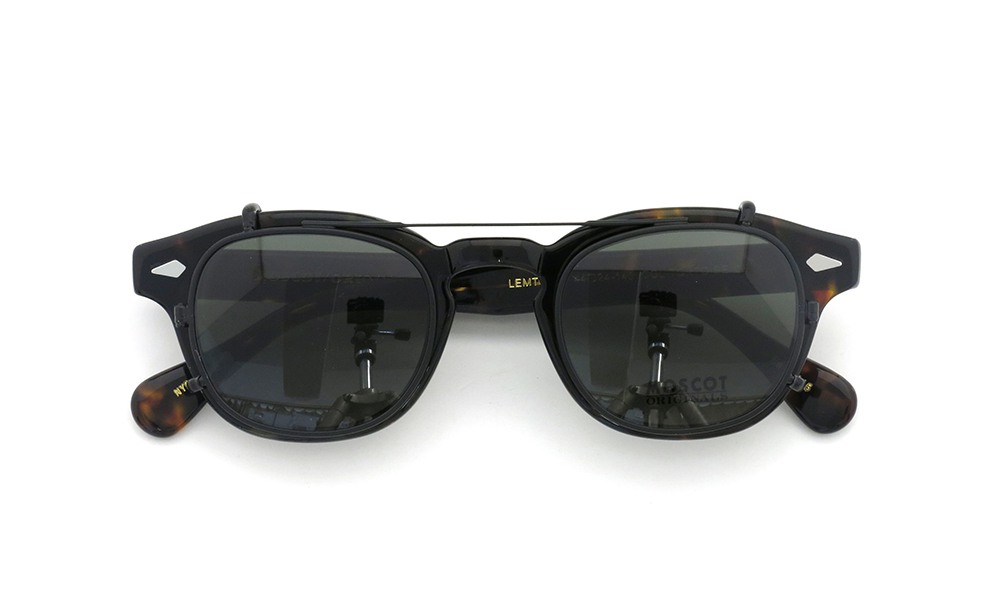 MOSCOT LEMTOSH Col.TORTOISE 44 + clip MBK/Green