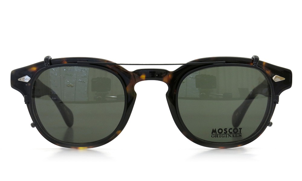 MOSCOT LEMTOSH Col.TORTOISE 46 + clip MBK/Green 