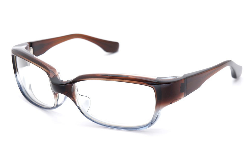 FACTORY900 ×PonMegane 10周年記念オリジナル メガネ F-002 Col.Brown-Clear-Grey 1