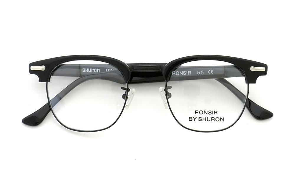 HURON シュロン メガネ RONSIR ロンサー ZYL Black/Black 48-22