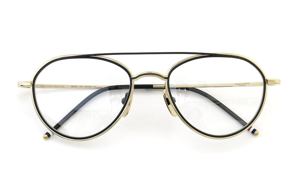 THOM BROWNE. TB-109-A GLD-BLK 53size