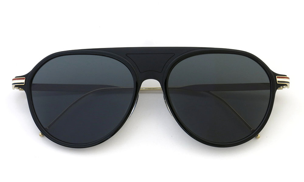 THOM BROWNE. TB-809-A BLK-GLD 57size