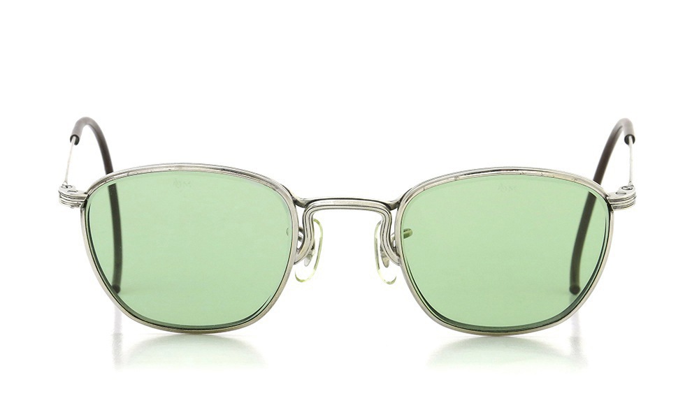 American Optical vintage AVIATOR WELLINTON with IRIGINAL GREEN GLASS LENS 46-22