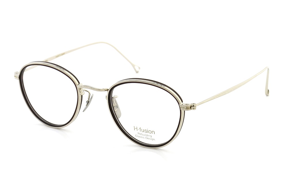 H-fusion メガネ通販 HF-125 Col.03 (Brown/Gold) (取扱店：大宮)