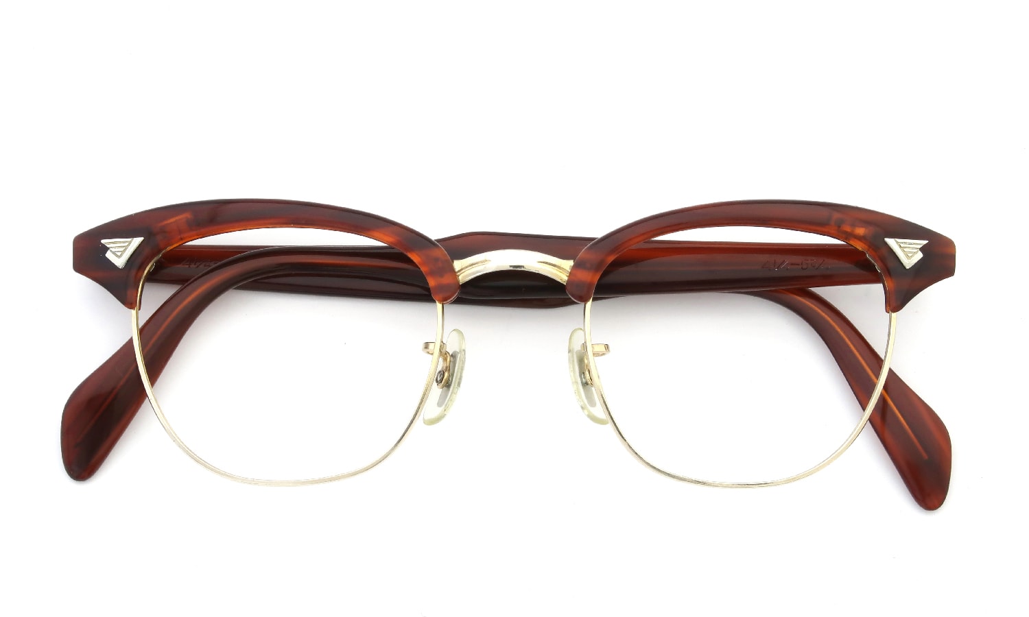 American Optical vintage MALCOLM-X type:1 MAROON/Gold 46-22