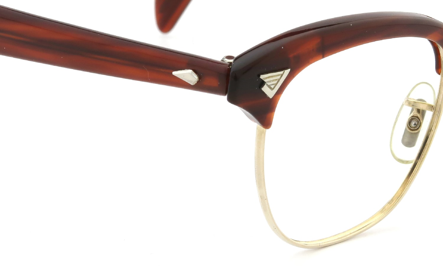 American Optical vintage MALCOLM-X type:1 MAROON/Gold 46-22