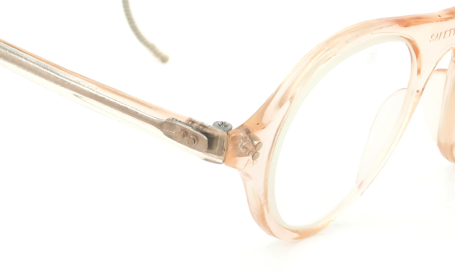 American Optical vintage SAFTY-GOGGLE P3 CRYSTAL-PINK-BEIGE 44-24