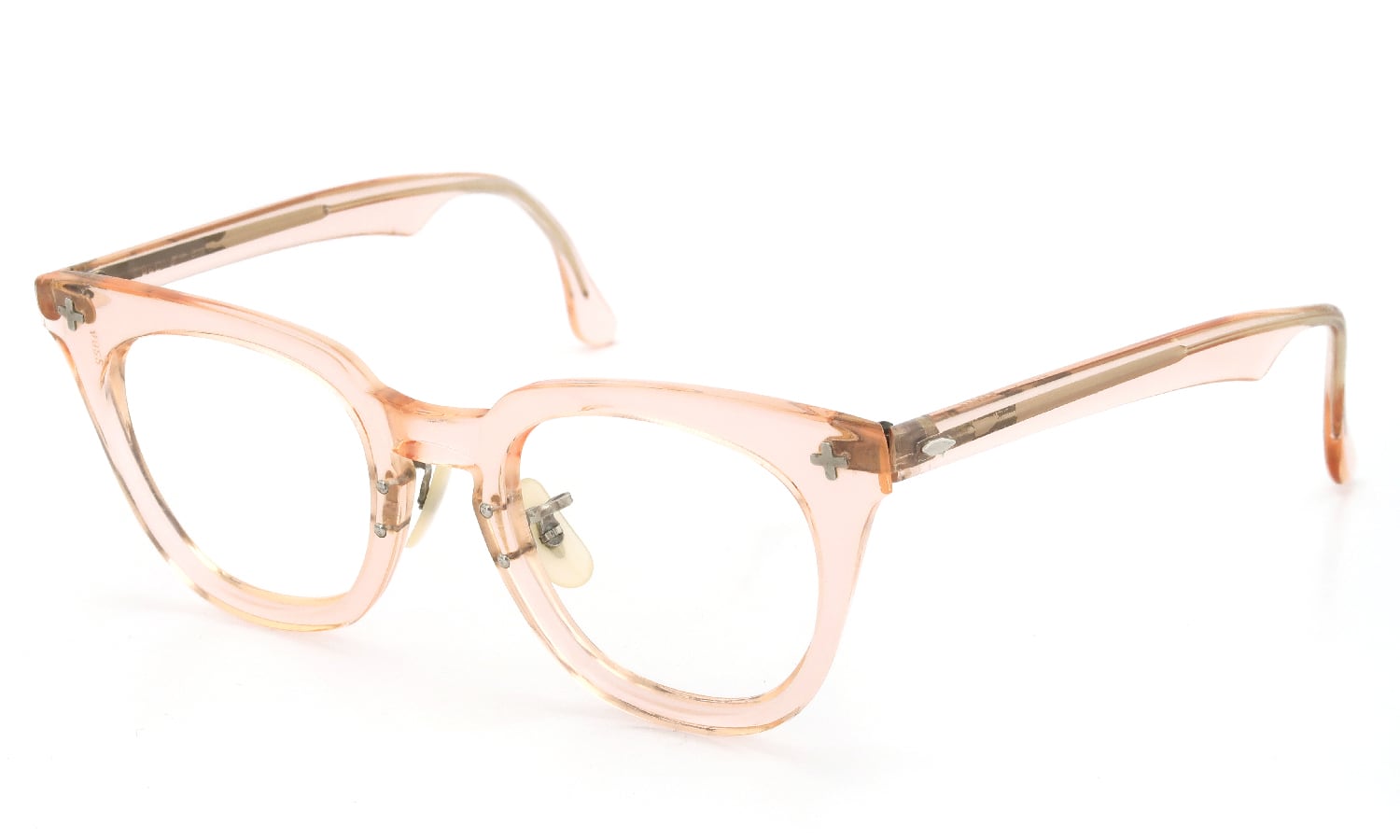 Bausch&Lomb vintage SAFETY CRYSTAL-PINK クロス鋲 48-22