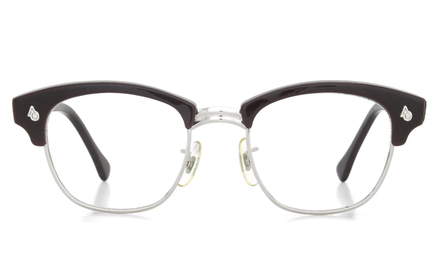 American Optical Vintage 1960s Brow Combination AO鋲 Brown/Silver 48-20