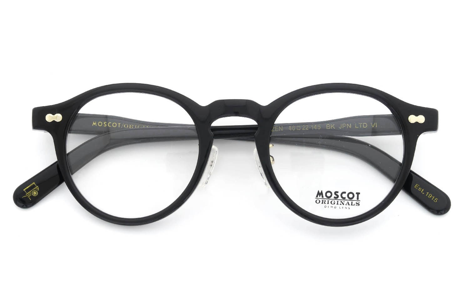 【超美品】MOSCOT　モスコット　メガネ　MILTZEN　ブラック