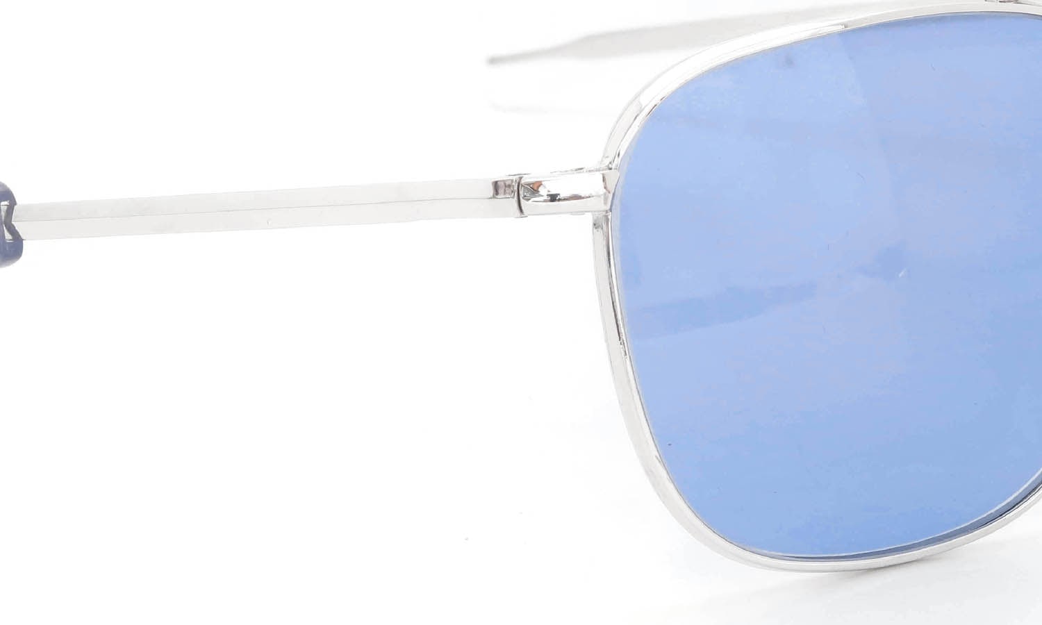 American Optical vintage 1950s〜1960s Mid-Century-Modern-Pilot White-Gold 1/10 12KGF Light-Blue-Lens 12kPads